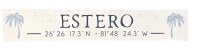 8" x 46" Estero Latitude and Longitude Plaque