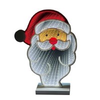10" LED Infinity Light Santa Head