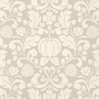 5" Square Cream Pumpkin Pattern Fall & Thanksgiving Beverage Napkins
