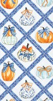 8" x 5" Dark Blue Pumpkin Gird Guest Towels