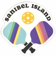 "Sanibel Island" Pickleball Sticker