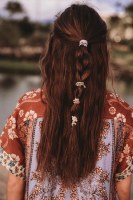 Set of Five Large "Explore" Hair Tie/Bracelets