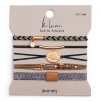 Set of Five Large "Journey" Hair Tie/Bracelets