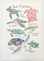 27" Sq Florida Sea Turtles Kitchen Towel