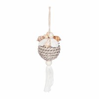 9" Natural Seashells on Ball Ornament
