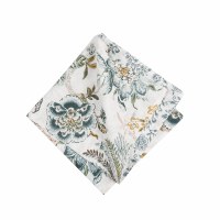 18" Beige Embroidered Seashell Cloth Napkin