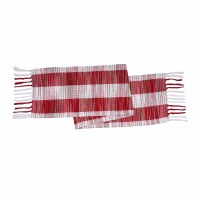 14" x 72" Red and White Stripe Table Runner