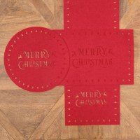 12" x 18" Red "Merry Christmas" Felt Placemat