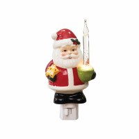 6" Santa Holding a Bubble Light Night Light
