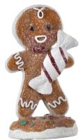8" Polyresin Gingerbread Man Holding a Christmas Candy Figurine