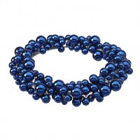 5" Opening Blue Beaded Candle Ring
