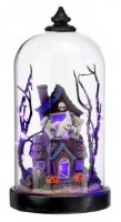 11" LED Dark Haunted House Inside Glass