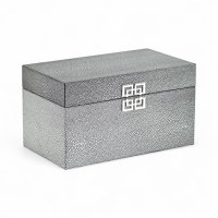 7" x 12" Pewter Decorative box With a Silver Latch