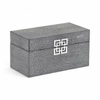 5" x 10" Pewter Decorative box With a Silver Latch