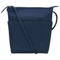 9" x 8" Navy Midi Sac Crossbody Bag