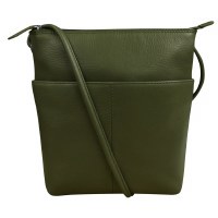 9" x 8" Pesto Green Mini Sac Crossbody Bag