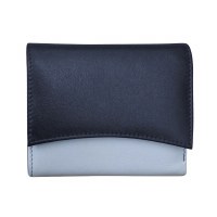 4" x 4" Navy and Chambray Pocket Wallet
