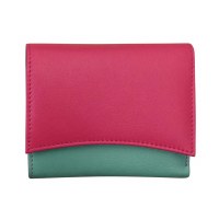 4" x 4" Indian Pink and Turquoise Pocket Wallet
