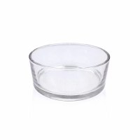 8" Round Clear Glass Low Bowl