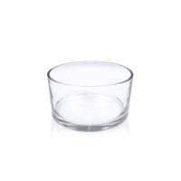 6" Round Clear Glass Low Bowl