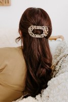 Large Blonde Tortoise Flat Round Hair Clip