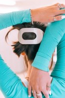 Large Beige Flat Round Hair Clip
