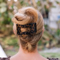 Large Tortoise Flat Rectangle Hair Clip