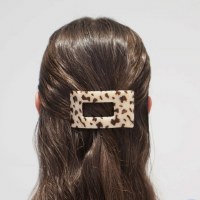 Small Blonde Tortoise Flat Rectangle Hair Clip