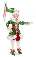 16" Elf Wearing a Green Coat Figurine