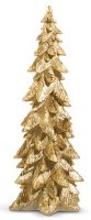 14" Gold Polyresin Christmas Tree Figurine