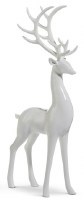 17" White Polyresin Reindeer Standing Figurine