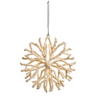 5" Faux Ivory Coral Orb Ornament