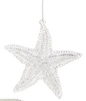 5" Silver Starfish Ornament