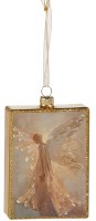 5" Angel Facing the Left Glass Ornament