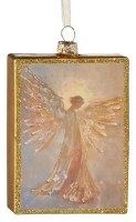 5" Angel Facing the Right Glass Ornament