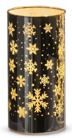 6" LED Silver Snowflake Cylinder