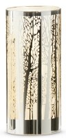 8" LED Silver Forest Trees Cylinder