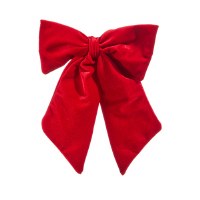 11" Red Bow Clip on Ornament