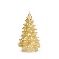 7" LED Gold 3D Wick Christmas Tree