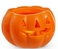 2" LED Orange Jack-O-Lantern Candle