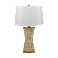30" Natural Seagrass Column Coastal Table Lamp