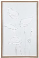 49" x 33" White Calla Lilies Framed Plaque