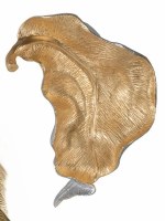 15" Wide Gold Inside and Silver Outside Polyresin Leaf Wall Art Plaque