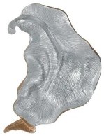 15" Wide Silver Inside and Gold Outside Polyresin Leaf Wall Art Plaque