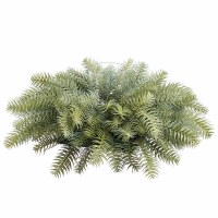 20" Faux Green Pine Glass Hurricane Centerpiece