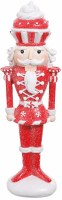 10" Red and White Polyresin Nutcracker Figurine