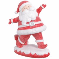 6" Red and White Polyresin Santa Statue
