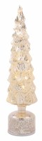 16" LED Distressed Silver Slim Glass Christmas Tree