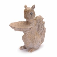 9" Brown Polyresin Squirrel Holding a Dish Fall & Thanksgiving Figurine