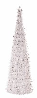 20" Silver Tinsel Cone Christmas Tree